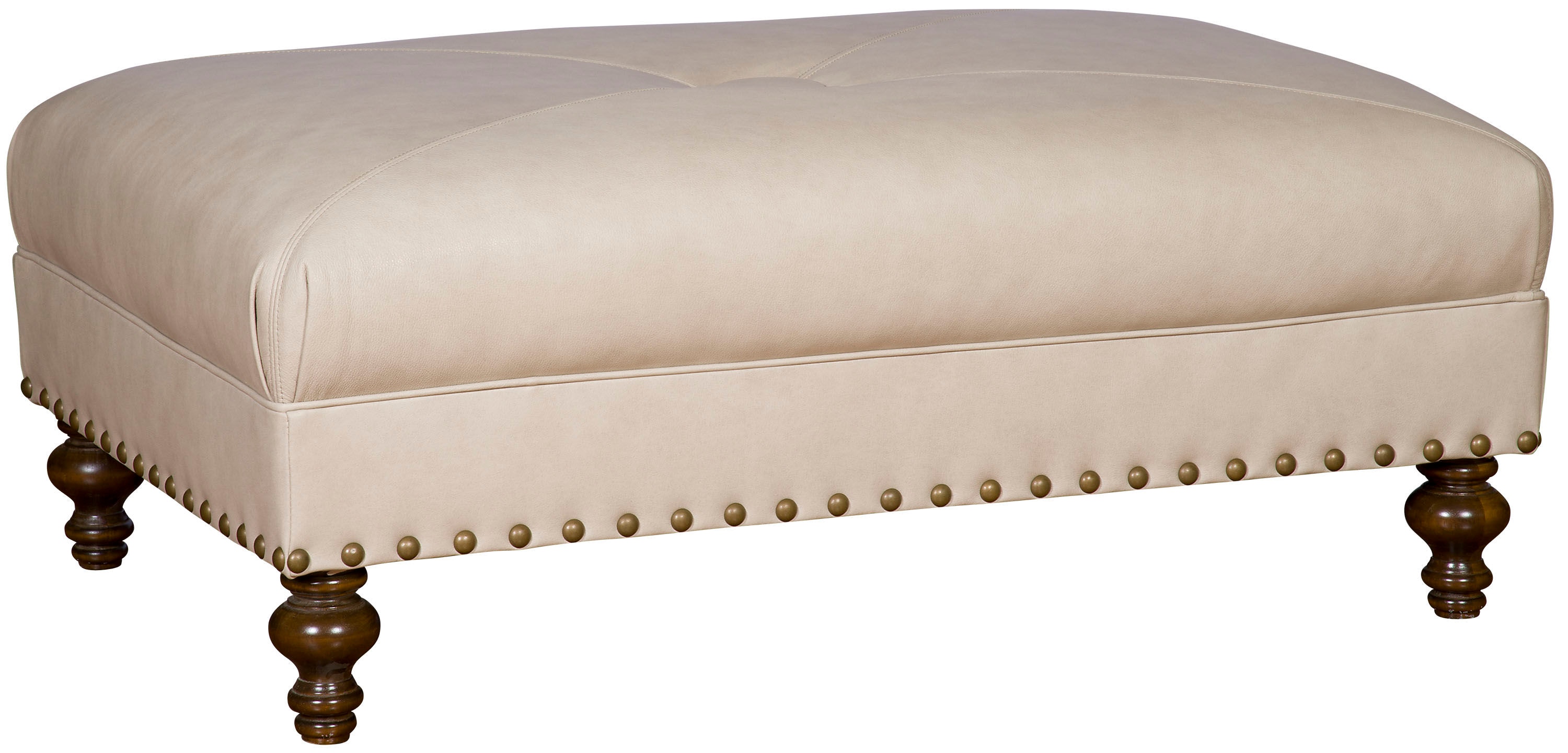 King Hickory Living Room Capital Rectangle Medium Ottoman with Miter